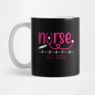 Nurse Est 2020 T-shirt Nurse Gift Mug